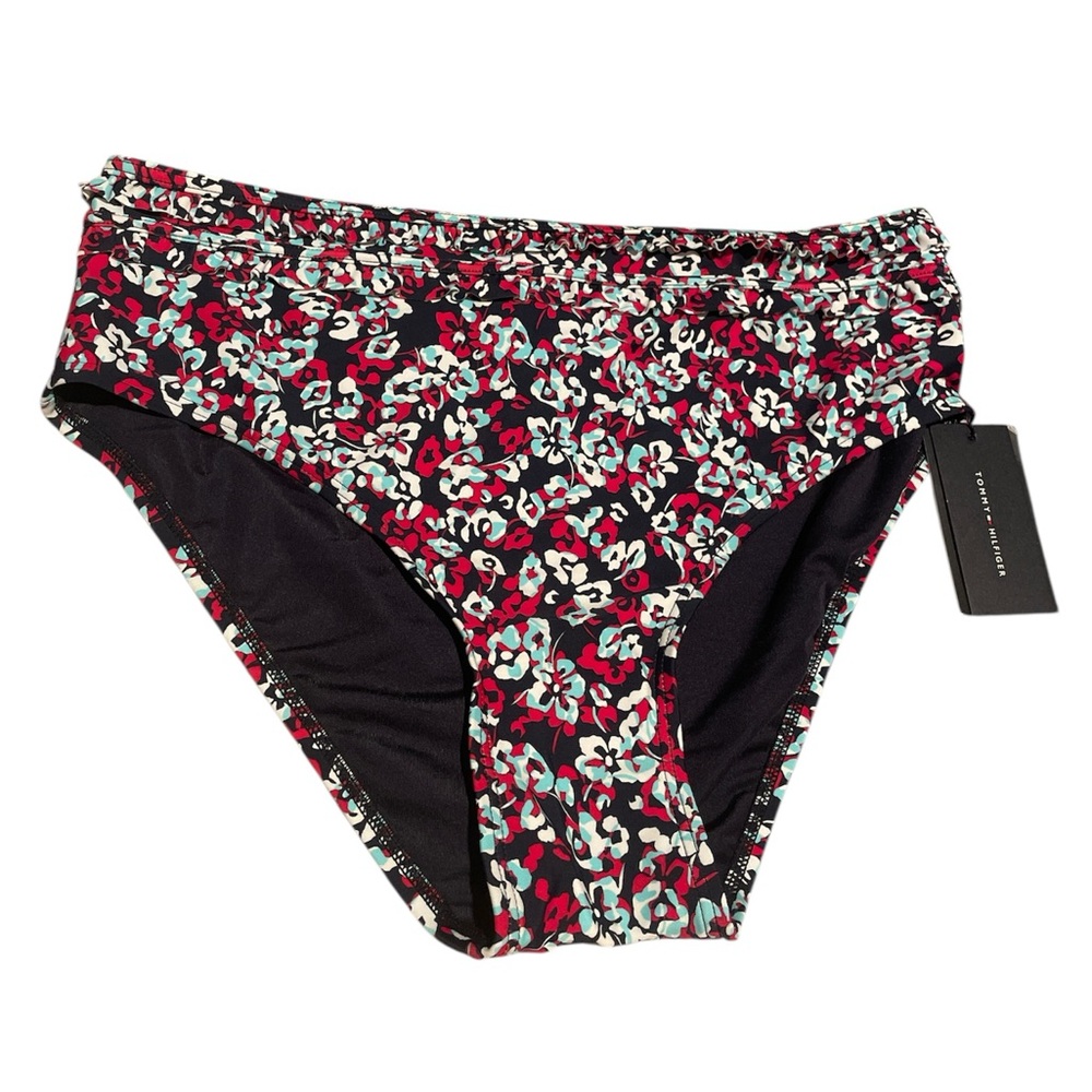Tommy Hilfiger Women's Floral Swim Bottom - Black and Red